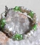 Apple Green & White Freshwater Pearl Glamour Bracelet "Mint Crush" - SALE - Image 4