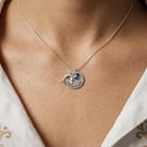 Personalised Necklace with Dolphin and Birthstone - Gift Boxed  Free Delivery