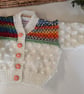 Bobble Design Merino Wool Baby Cardigan 0-6 months size - Image 2