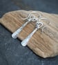 Forged Silver Drop Earrings - Image 3