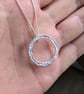 Sterling Silver Handmade Hoop pendant, Handmade Urban Jewellery WEDDING