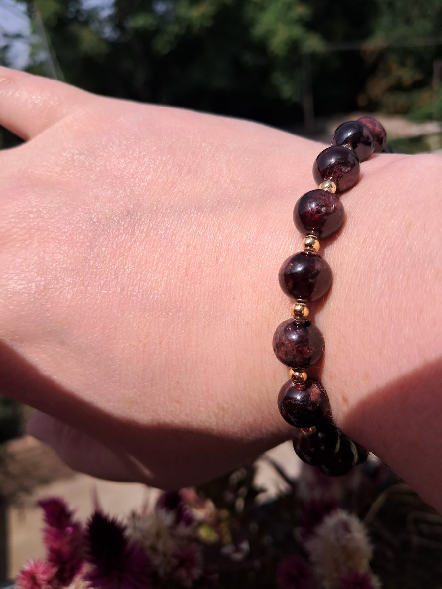 Ruby beaded bracelet