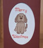 Handmade Cross Stitch Merry Woofmas Dog Christmas Card – 6 x 4 Inch - Image 2