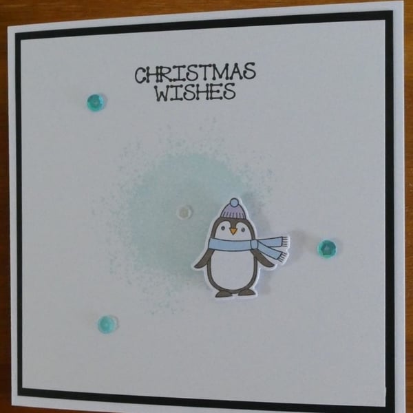 Sale  - Penguin Christmas Card - Personalised