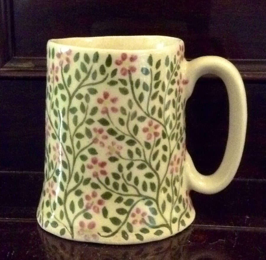 Floral decorated mug