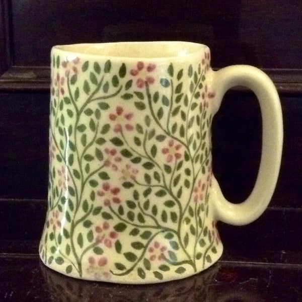 Floral decorated mug