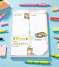 Cat Daily Planner Desk Pad Kawaii To Do List Organizer (A5)