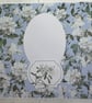 Greeting Card - Ivory Blooms on Blue Luxuryby Carolee Crafts - C137 - Image 5