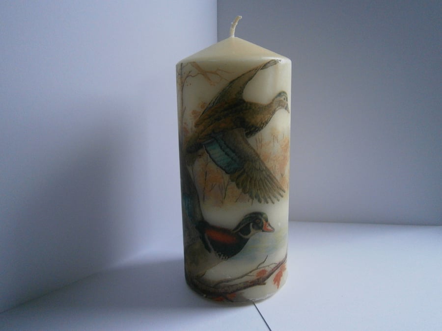 15cm Ducks Decorated Candle