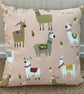 Pink Llama Cushion, Novelty Cushion, Handmade in the UK