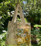 Handmade floral French market bag or beach bag.