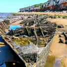 Coastal Photography - Old Hunstanton Wreck - Mounted Photograph