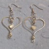 Pearl Heart Earrings