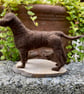 Dog model, brown needle felted dog, Chocolate Labrador - Image 5