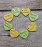 Alternative Valentine Heart Polymer Clay Charms - Image 1