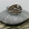 Running Hare Ring with Labradorite (UK SIZE N)