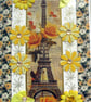 Eiffel Tower & Roses Hand Crafted Decoupage Greeting Card - Blank - 3245