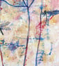 Dragonfly Floral Oil Painting:Original Framed Square Cow Parsley Canvas - Image 4