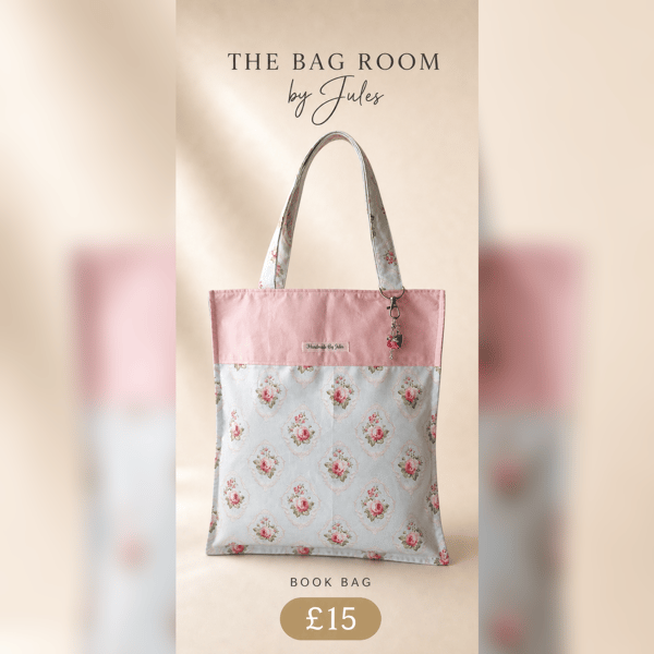 Pink Bridgerton inspired Book Bag