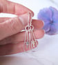Long silver star earrings, celestial earrings, star gazer gift - Image 3