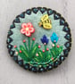 Hand Embroidered Buzzing Bee Brooch - Image 1