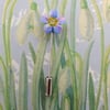 TINY Blue FORGET-ME-NOT PIN Friendship Corsage Masonic Lapel Flower HAND PAINTED