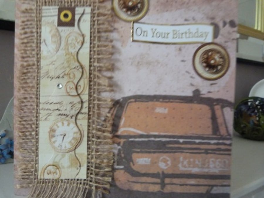 Male Car Birthday Card