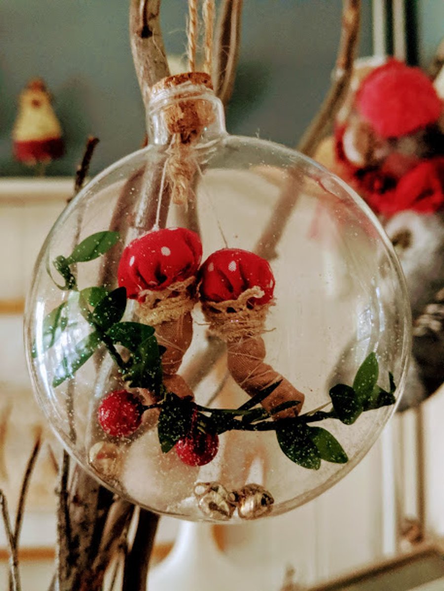 Toadstools in a bauble