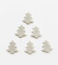 Pack of 6 white trees made with Bullseye 90coe glass - Image 2