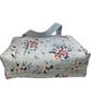 Large wash bag in Liberty cotton, floral toiletries bag with handles and pocket. - Image 6