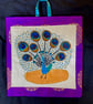 Proud peacock hand embroidered picture. - Image 2
