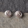 Stud earrings, Silver twist earrings, Eco-friendly, Recycled Silver studs