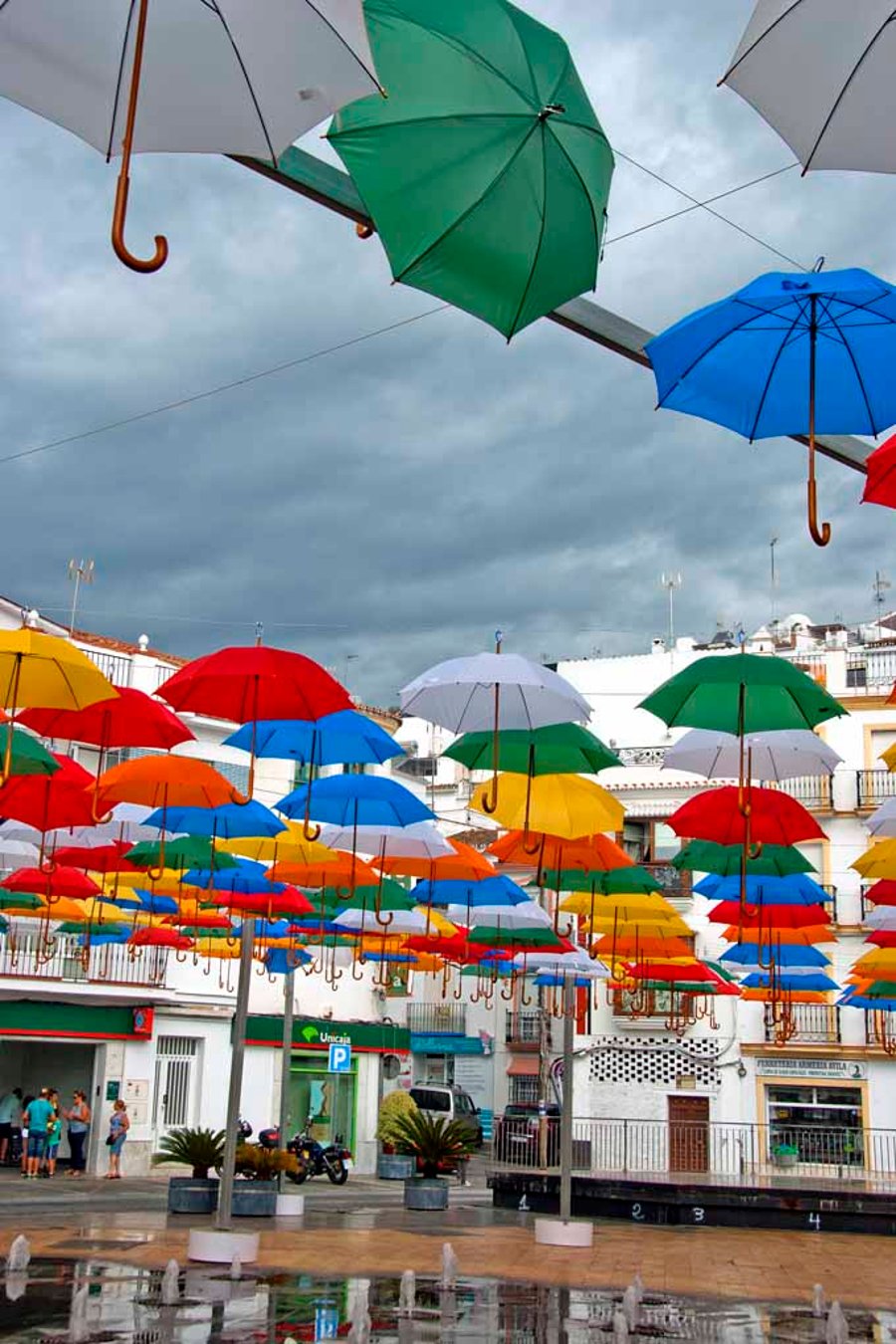 Colourful Umbrellas Torrox Costa Del Sol Spain Photograph Print