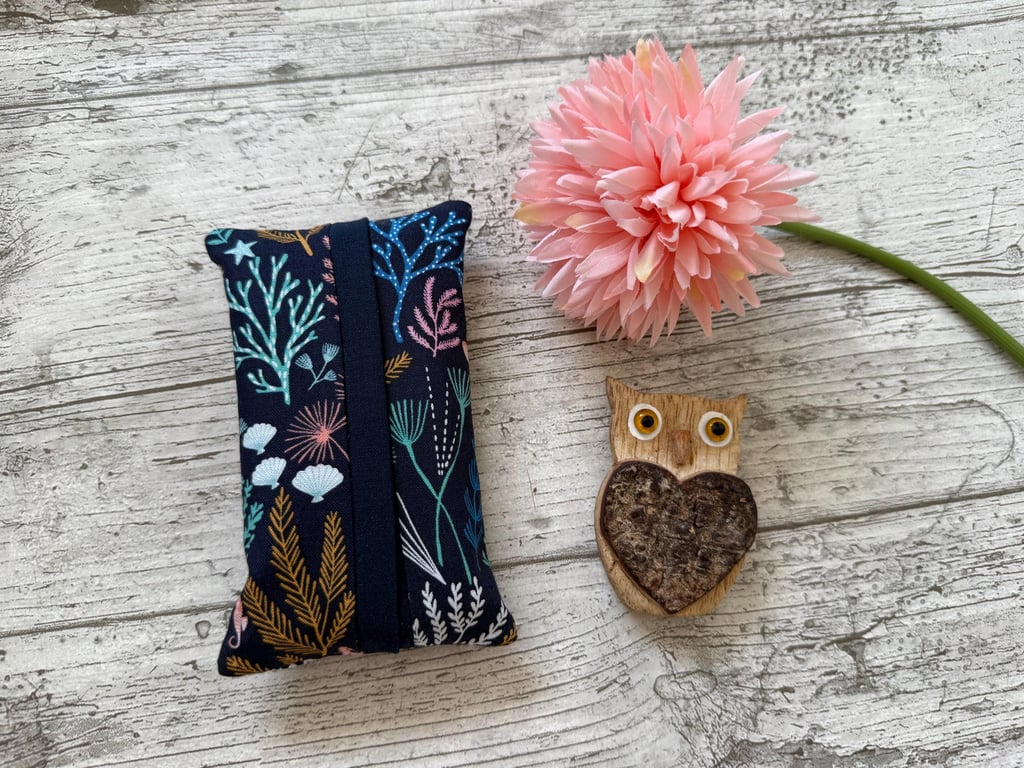 Under The Sea Pocket Tissue Holder - Travel Tissue Case - Reusable Tissue Pouch 