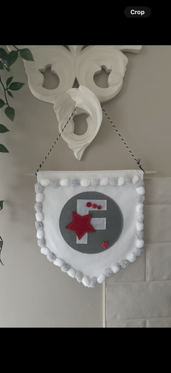 Letter F Wall Hanging, Banner, Childrens Penant flag