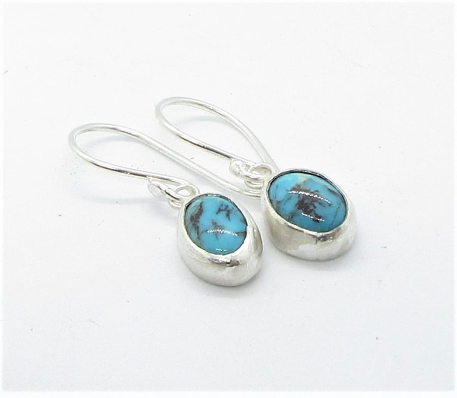 Turquoise Earrings - recycled sterling silver