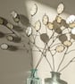 Stained Glass Flowers, Honesty Tiffany Suncatcher, Glass Flower Seeds on Stem - Image 8