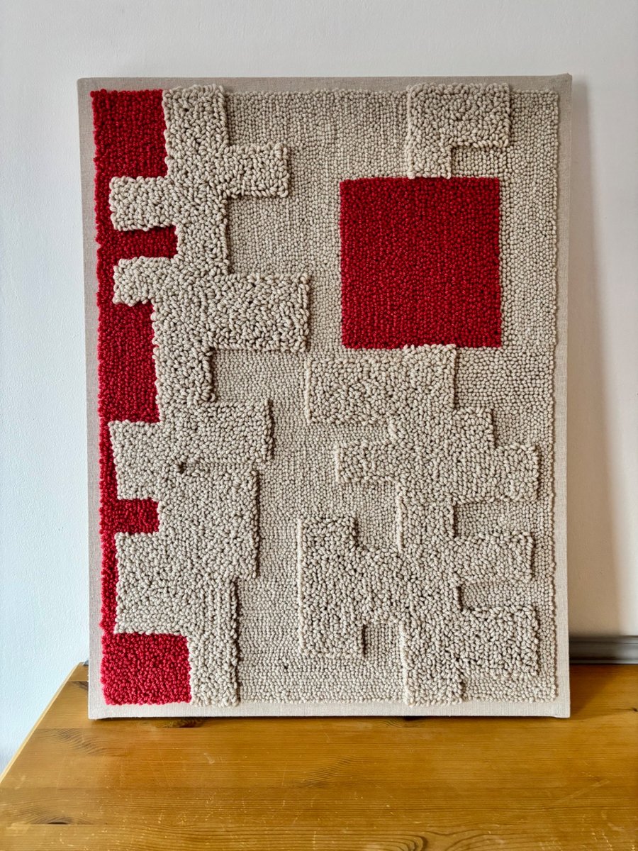 Large tufted punch needle,textile wall art, abstract art - Folksy