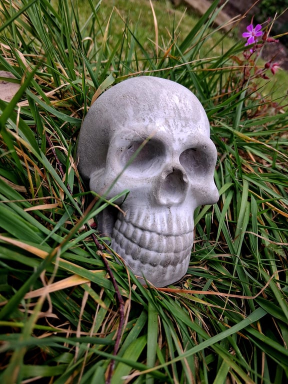 Cement Skull Garden orniment
