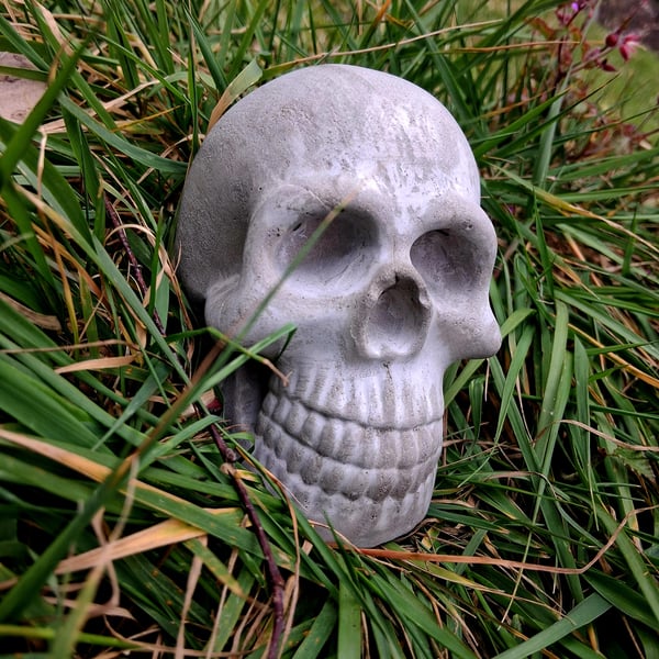 Cement Skull Garden orniment