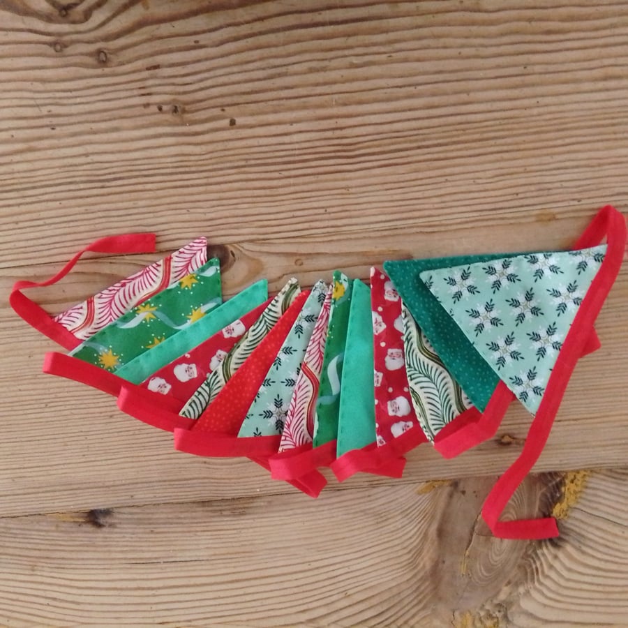 Handmade Christmas bunting decoration
