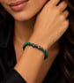 Women’s Green Malachite & Hematite Bracelet – 17 cm