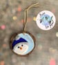 Handmade personalised Snowman Christmas Decoration - Image 5