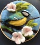Felted garden bird picture 