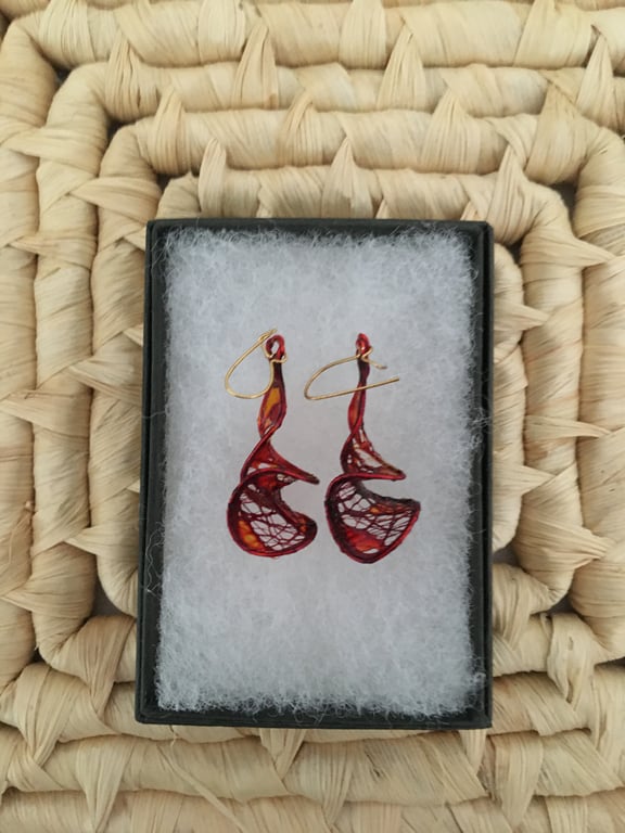 Lacquer Resin Earrings
