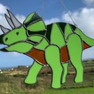 Stained Glass Triceratops 