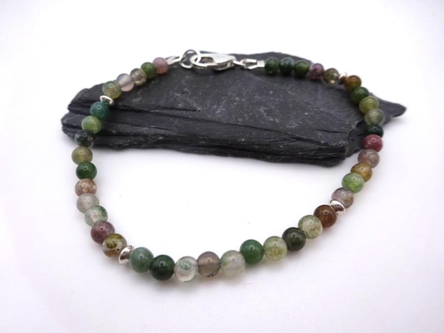 indian agate gemstone bracelet