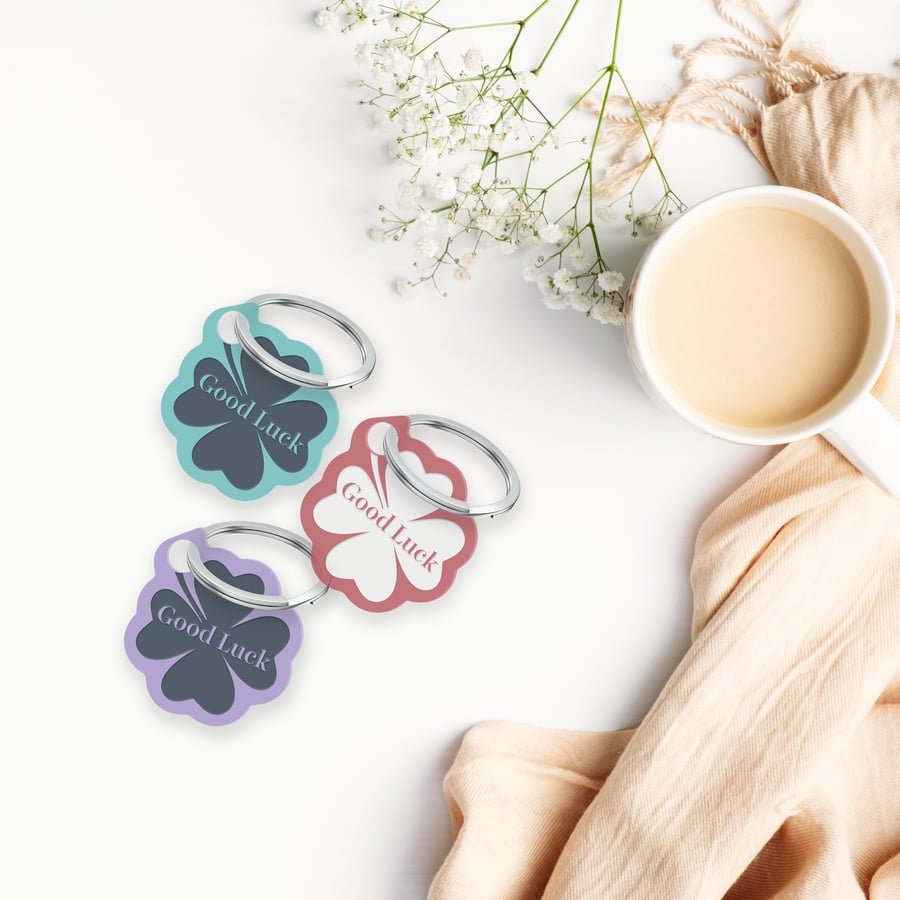 Good Luck Keyring - Special Small Gift, Handmade Acrylic Lucky Charm, Good Luck