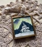 Framed 'Tiny Aurora III' original miniature watercolour