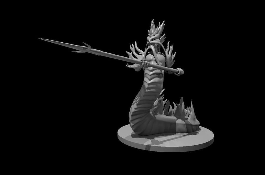 Salamander - 3D Printed Resin DnD Pathfinder Figure Mini Miniature